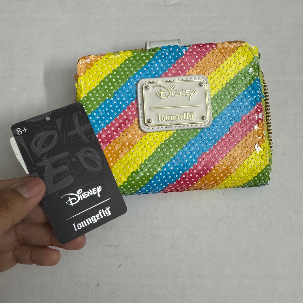 Disney rainbow loungefly wallet